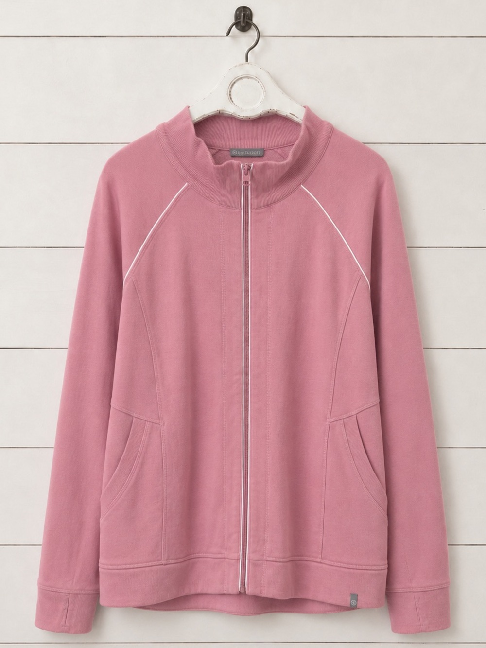 Talbots Dusty Rose Full-Zip Bomber Jacket